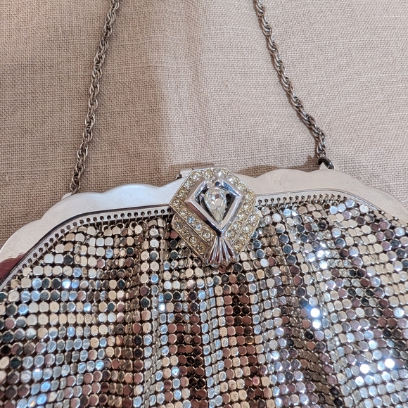 Whiting & Davis Vintage Silver Clutch - Picture 2 of 7